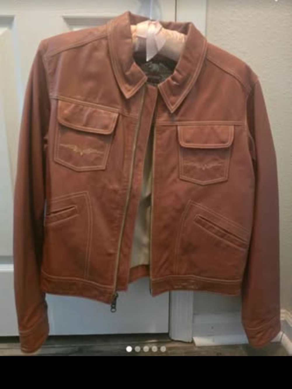 Harley-Davidson Brown Leather Chest-Pocket Jacket